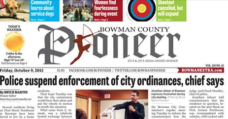 The Pioneer E Edition for 10-9-15